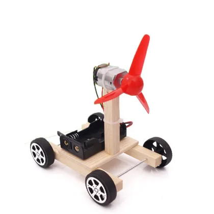 STEM Educational DIY Wooden Assembly Aerodynamics Car Toys