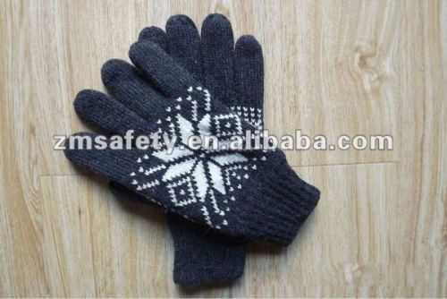 Acrylic Black Men\'s Gloves For Winter Use ZMR583