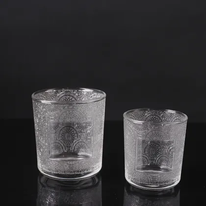 Creative Labelable Patterned Glass Jars for Home Furnishing