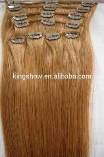 100% remy hair and attractive design clip hair extensions