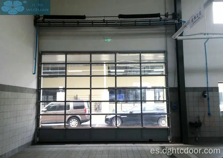 Puertas de garaje seccionales de vidrio de aluminio automático residencial