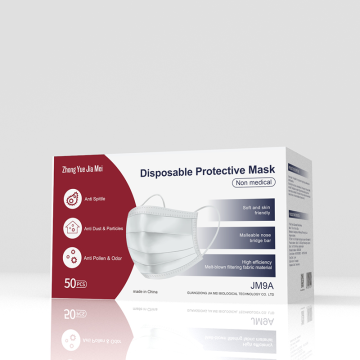 Masque facial non tissé jetable 3 plis Anti Coronavirus