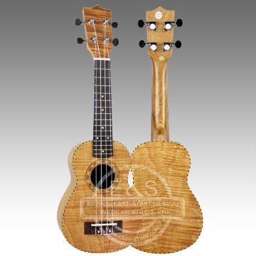 Arched Back 21'' Okoume Flamed Maple Soprano Ukulele