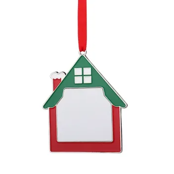 Custom Logo Metal Zinc Alloy Sublimation Christmas Tree Ornaments