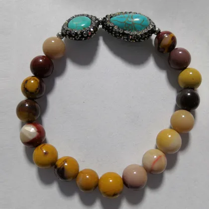 New trendy lucky green turquoise stone bracelet accessories
