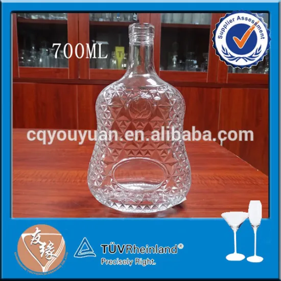 whiskey vodka clear 700ml glass bottle for sale