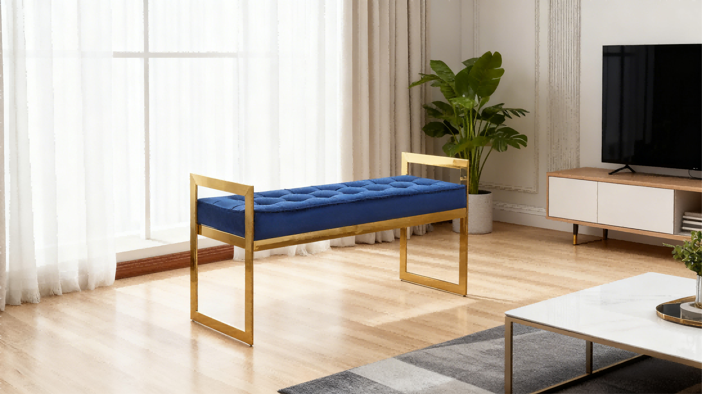 TL-AB05G velvet bench 3