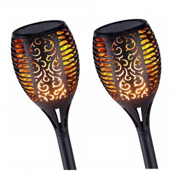 IP65 96LED Solar-Powered Landscape Flame Lights