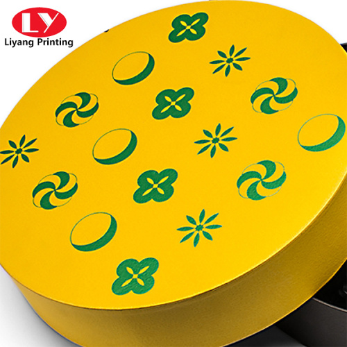 Custom Luxury Round Box With Green Stamping Logo