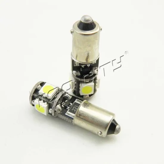 Color White 7-8K 14.5V-16V 233 T4W 5SMD 5050 Canbus BA9S Side Light Bulb