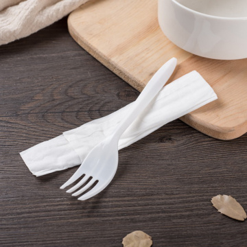 Eco-Friendly Disposable Plastic Knife Fork Spoon and Napkin Dinner Cutlery Set