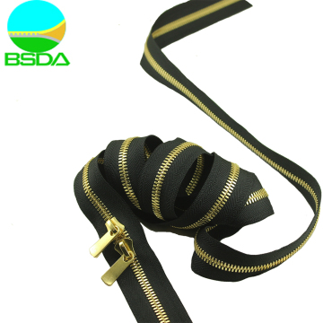 Two Way Zipper Roll Corn Metal Teeth Brass