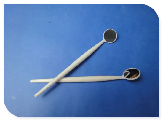 white dental mouth mirror