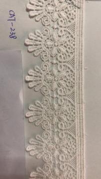 Hollow Five Petal Flower Trims Polyester Embroider Fabric