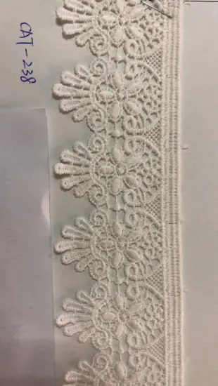 Hollow Five Petal Flower Trims Polyester Embroider Fabric