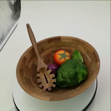 Eco-Friendly Original Natural bamboo round fruit salad bowl coconut bowl