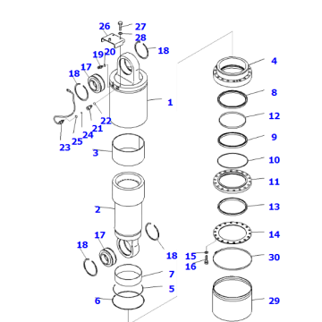 Cylinder Assembly, Suspension 562-84-3B930 562-84-3B920 FOR HD1500-7
