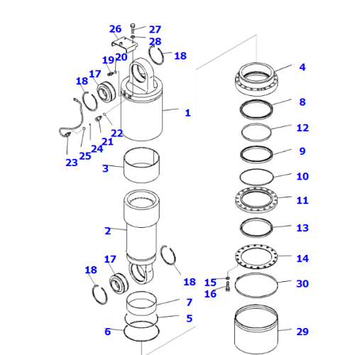Cylinder Assembly, Suspension 562-84-3B930 562-84-3B920 FOR HD1500-7