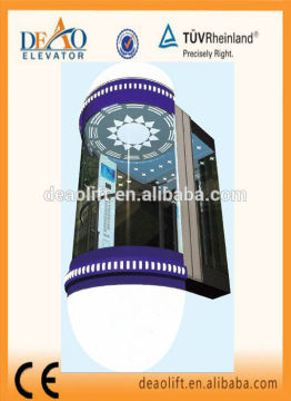 Machine roomless Outside Elevator Panoramic Glass Elevator