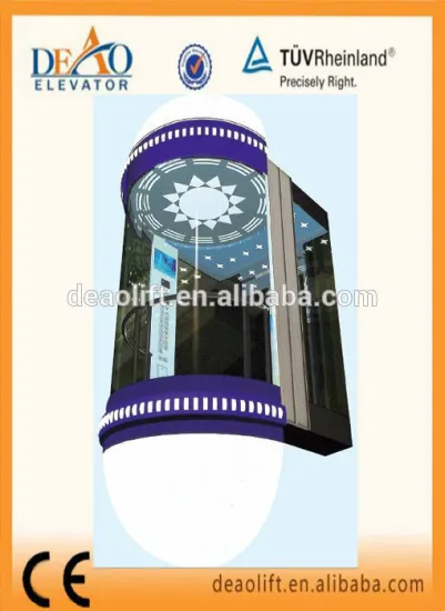 Machine roomless Outside Elevator Panoramic Glass Elevator