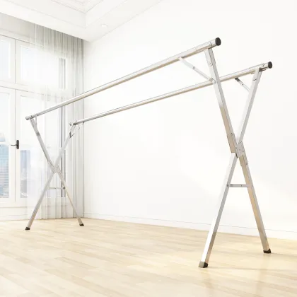 Portable Foldable Stainless Steel Clothes Drying Rack