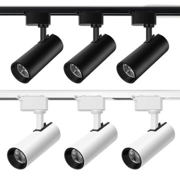 Black and White Commercial LED Track Lighting Spotlights