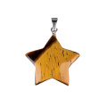 Yellow Tiger Eye Stone 30mm Star Pendant Pendant Keychain