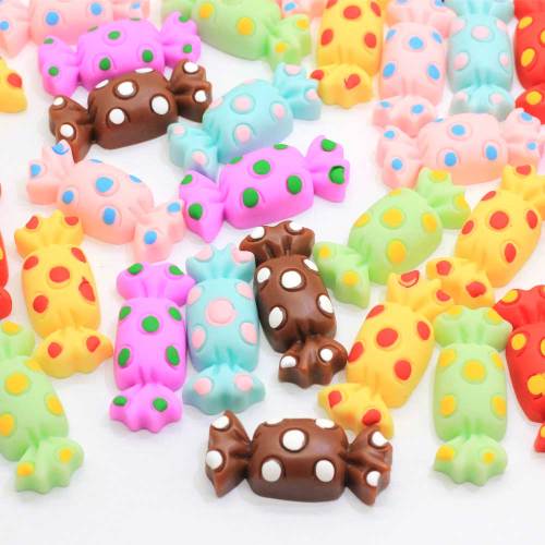 New Arrival Mini Candy Shaped Resin Flatback Cabochon For DIY Toy Decoration Charms Room Desk Phone Decor Beads