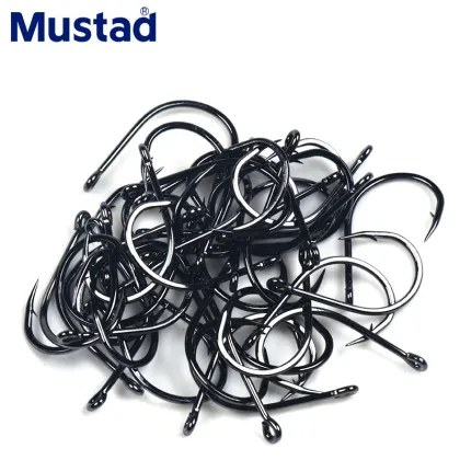 Mustad 10104SP-BN Super Power Sea Fishing Carbon Steel Circle Hook for Big Carp
