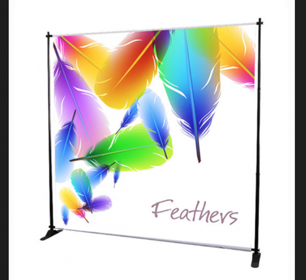 Retractable Banner Stand with Telescopic Pole