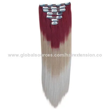 22 inches in ombre color clip-in hair