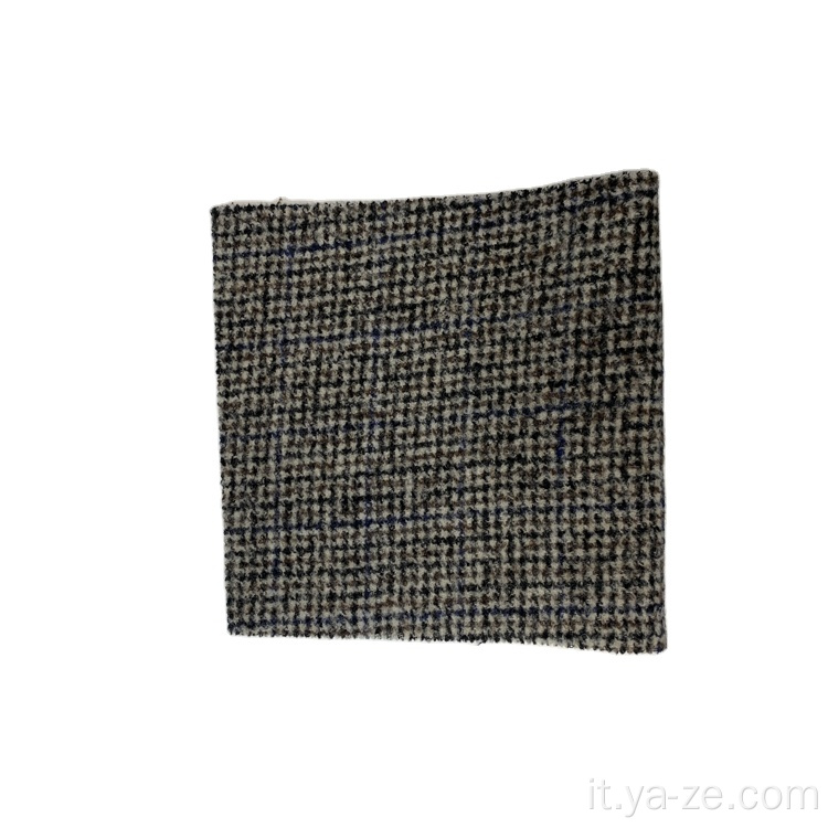 80%lana 20%Poly a doppia faccia in tessuto in tweed plaid tessuto