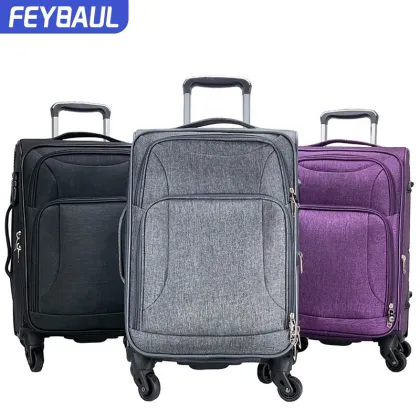 2020 Colorful soft luggage sets unique luggage sets fabric suitcase bag