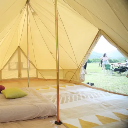 6x4m Luxury Glamping Emperor Bell Tent with Three Doors