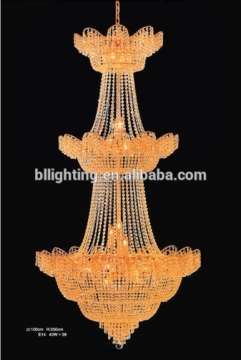 Traditional fancy gold long chandeliers crystal