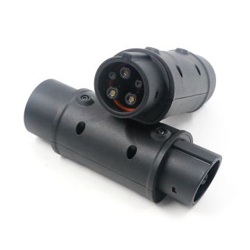 32A EV Adapter: IEC 62196 Type 2 to Type 1 J1772 for Electric Vehicle Charging