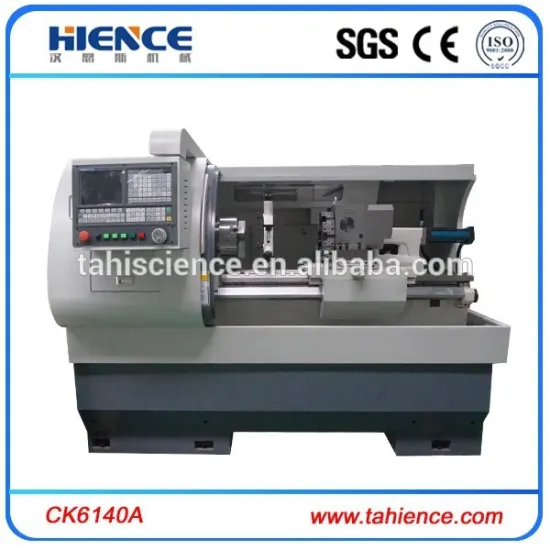 Follow and fixed rest hydraulic chuck and tailstock 8 tool turret cnc lathe CK6140A