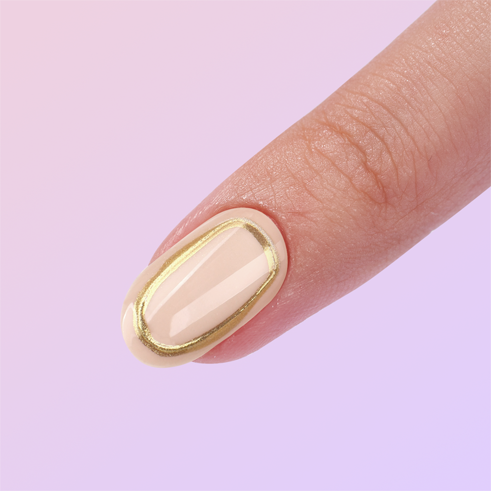 Laser Gold Edge Nail Stickers