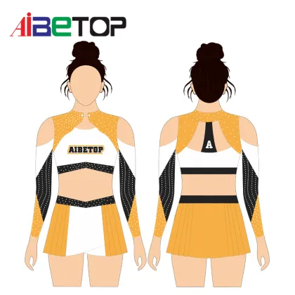 Blue and White Varsity Cheerleading Uniforms