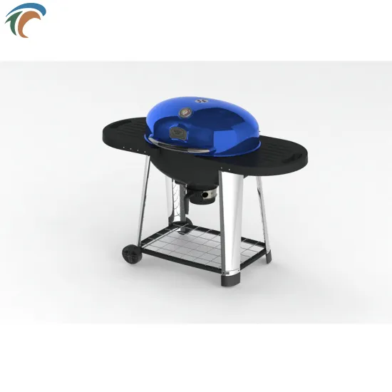 Camping Trolley Barbecue Grill Outdoor Portable Foldable Charcoal Bbq Grill With Trolley