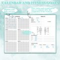 A5 Hardcover Leather Daily Health And Fitness Planner