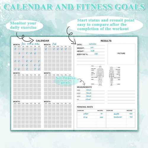 Workout And Meal Plan A5 Hardcover Leather Daily Health And Fitness Planner Factory