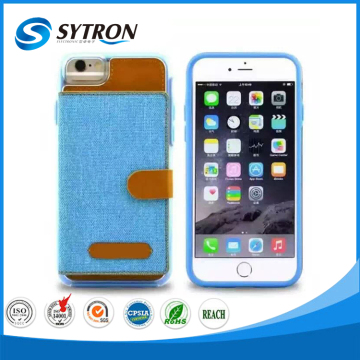 Fancy Canvas Leather Phone Cover for iphone 7 new arrival phone case