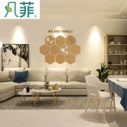 Hexagon Self-Adhesive Mini Wall Cork Board