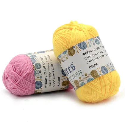 Wholesale Mixed Colors Bamboo Fiber Yarn for Crochet Crafts and Cotton Yarn