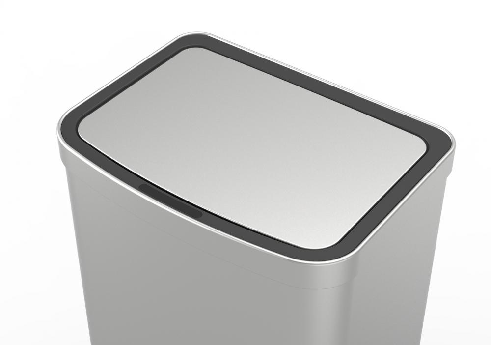 Rectangle Sensor Stainless Steel Sanitary Street Garbage Bin