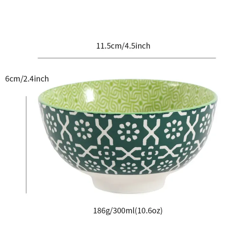 Eco-Friendly Healthy 4.5" Food Rice Bowl with Two-Side Pad Printing Decal