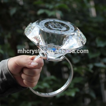 Engraved Diamond glass napkin ring MH-00159B