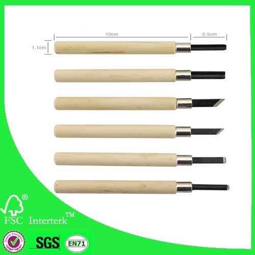 6pcs wooden carving knife set for DIY