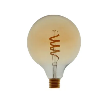 Warm yellow light filament bulb for basement